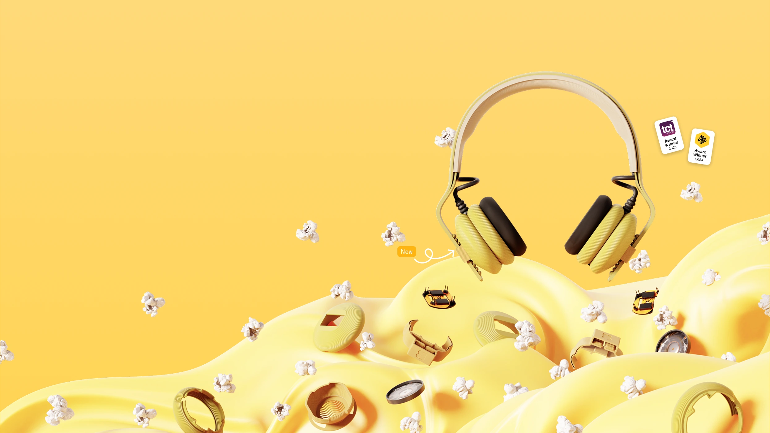 Kibu Headphones Butter Popcorn