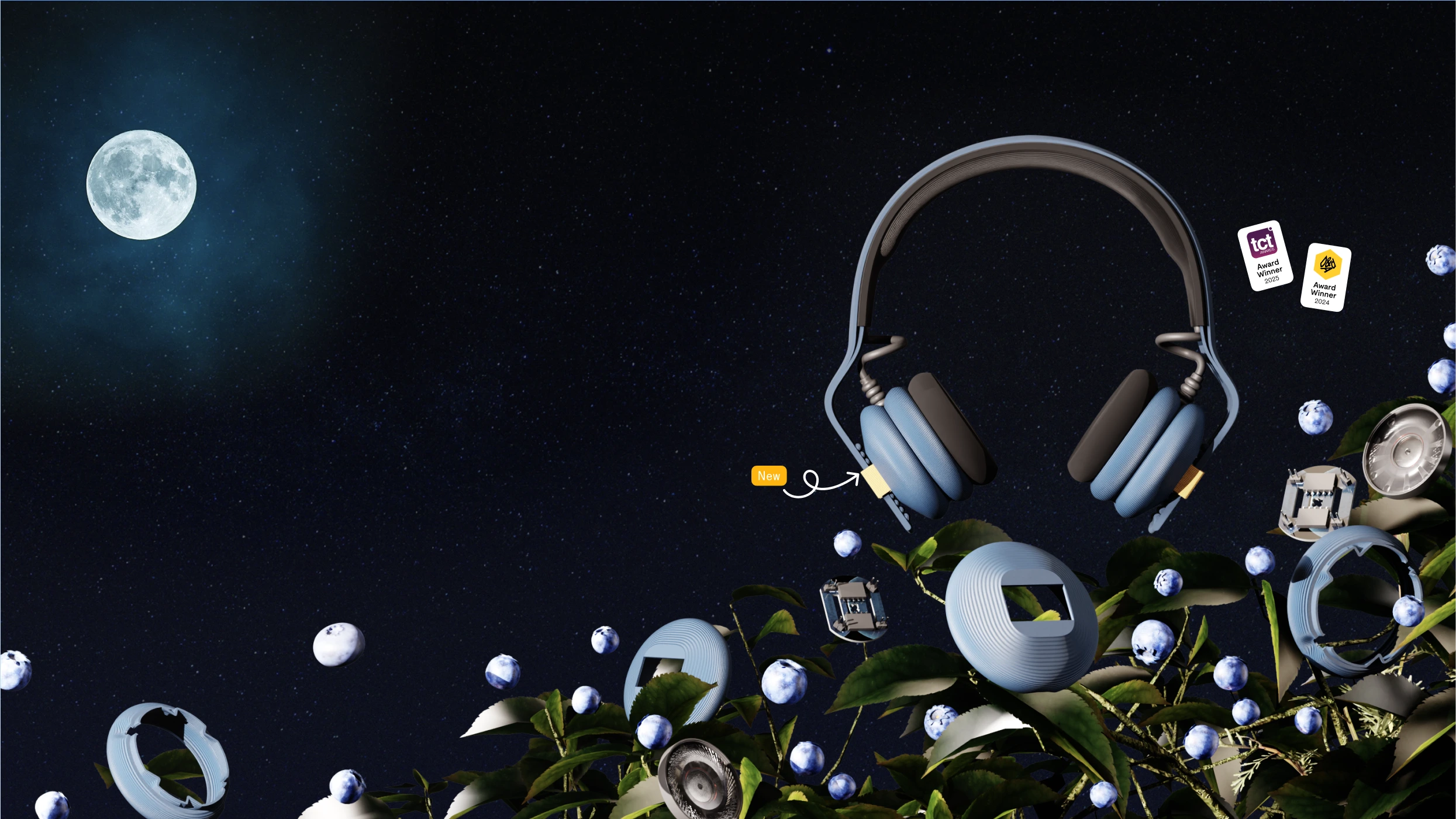 Kibu Headphones Midnight Berry
